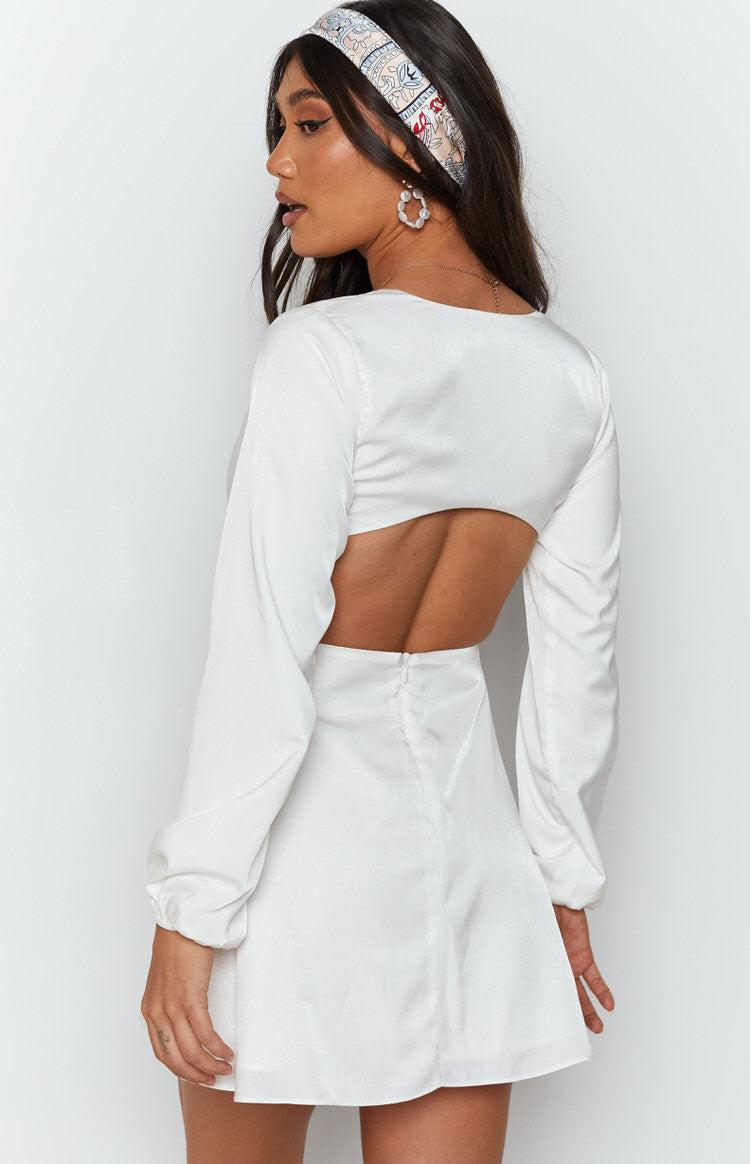Mars Twist Mini Dress White Product Image