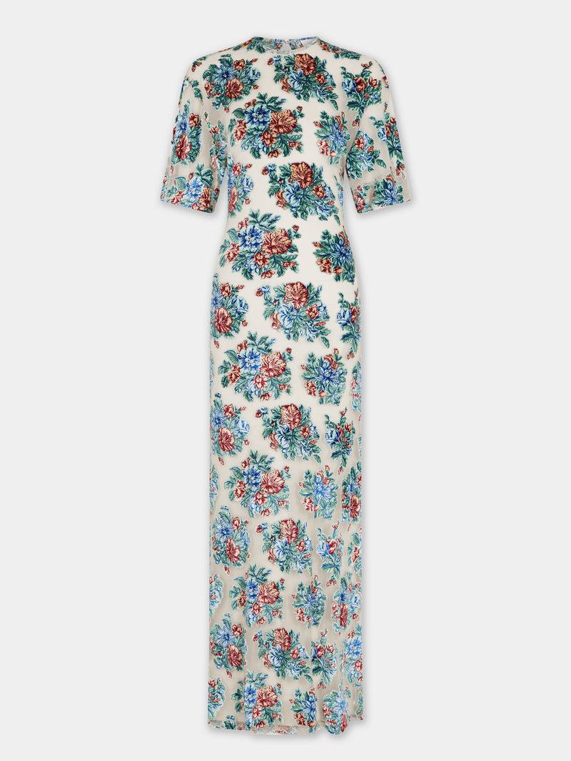 LONG DRESS IN FLORAL JACQUARD Product Image