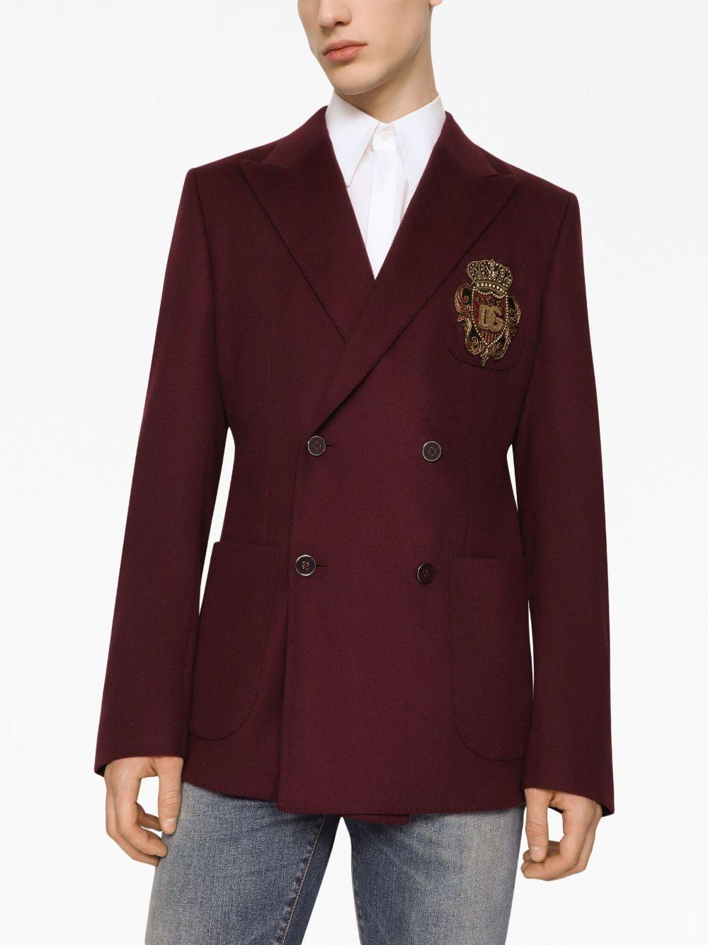 embroidered-crest blazer Product Image