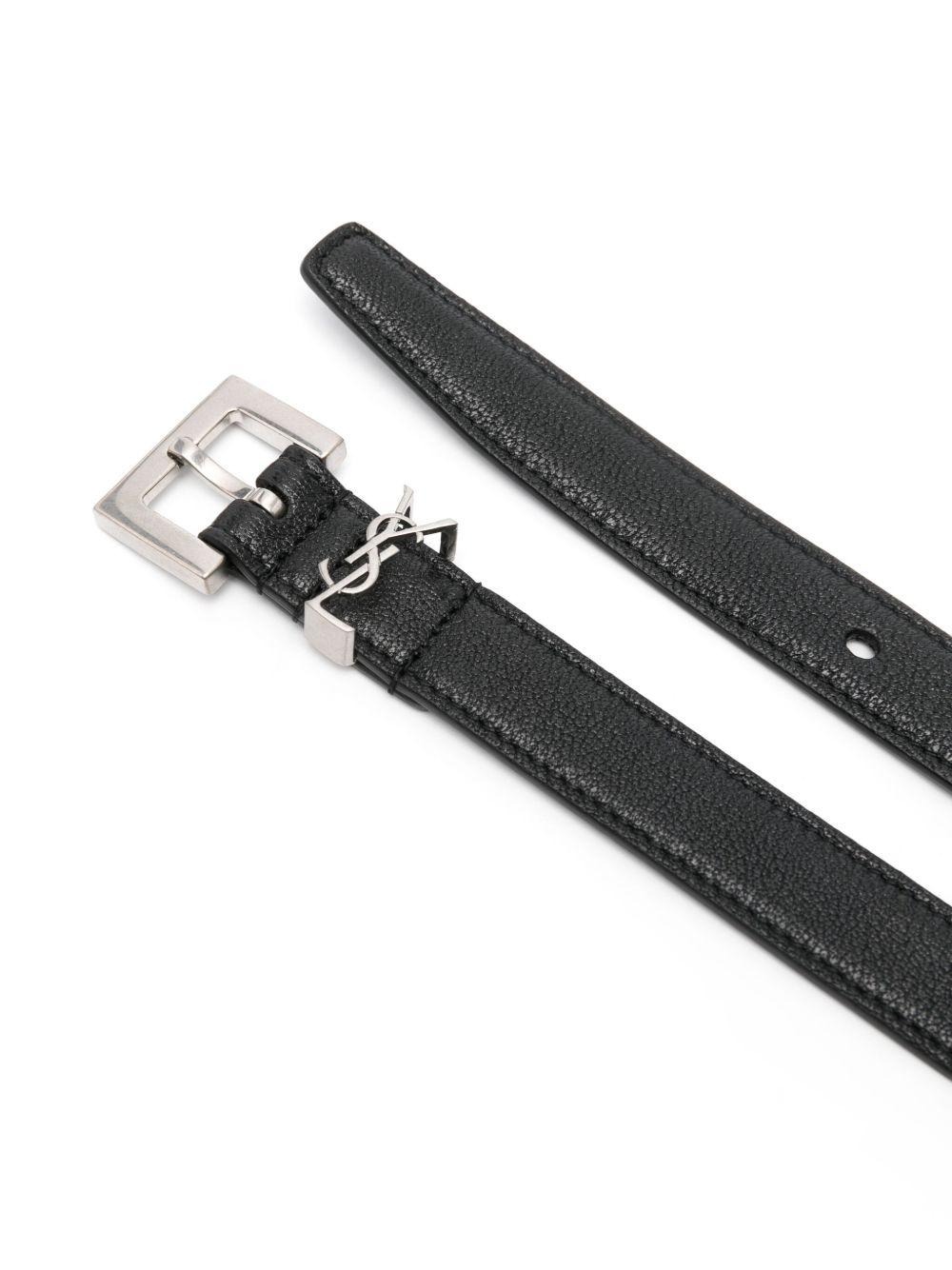 Cassandre-plaque leather belt Product Image