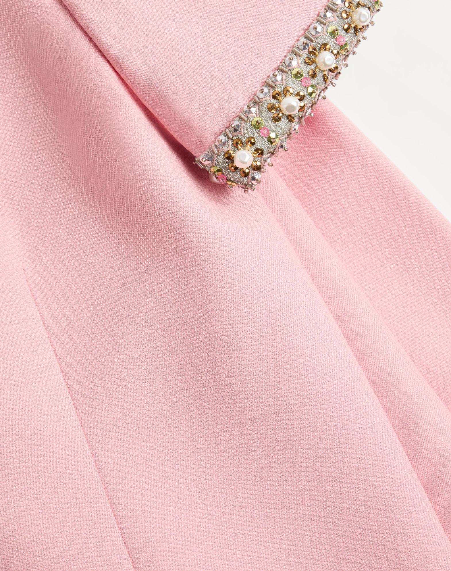 Embroidered Crepe Couture Short Dress Product Image