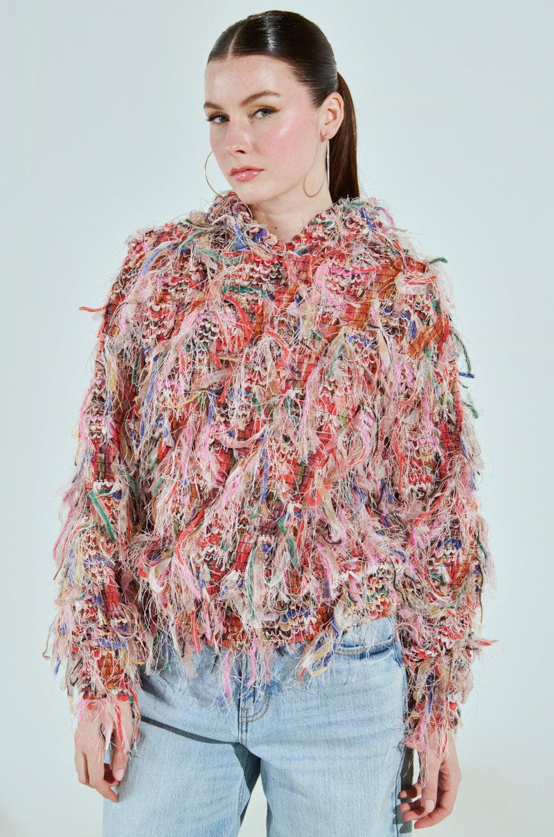 ALL OVER THE PLACE FRINGE SWEATSHIRT Product Image