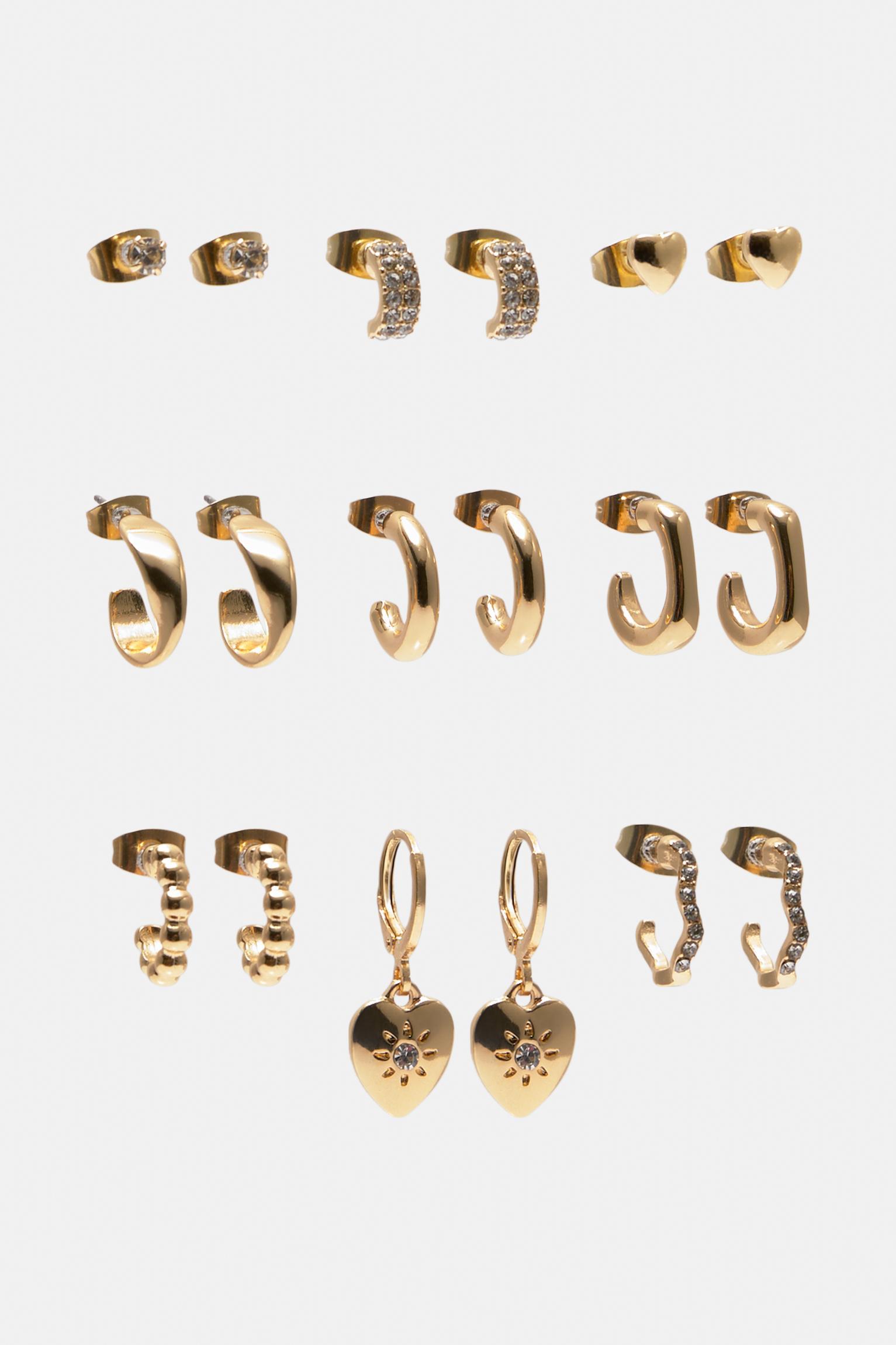 Pack of 9 pairs of earrings Product Image