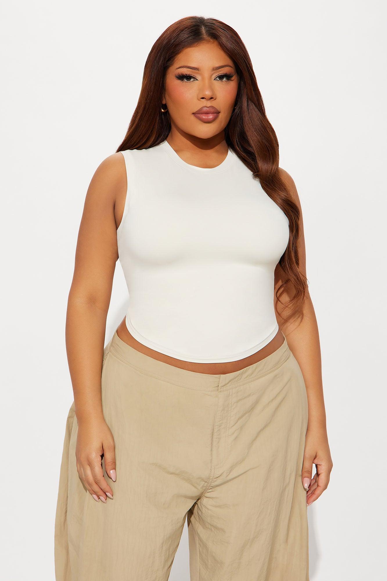 Second Skin Double Lined Muscle Tank - Bone Female Product Image