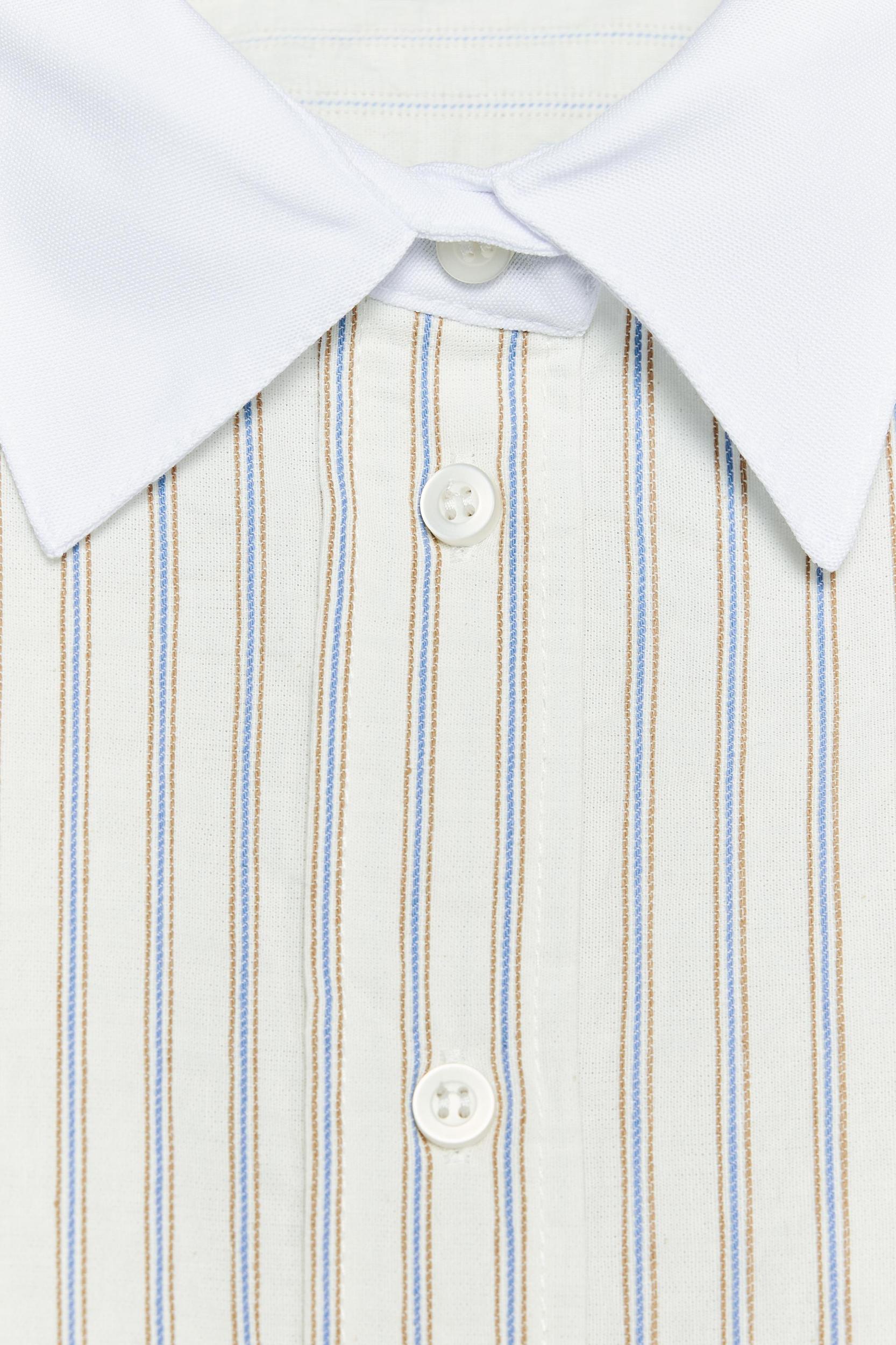 STRIPED CROP SHIRT Product Image