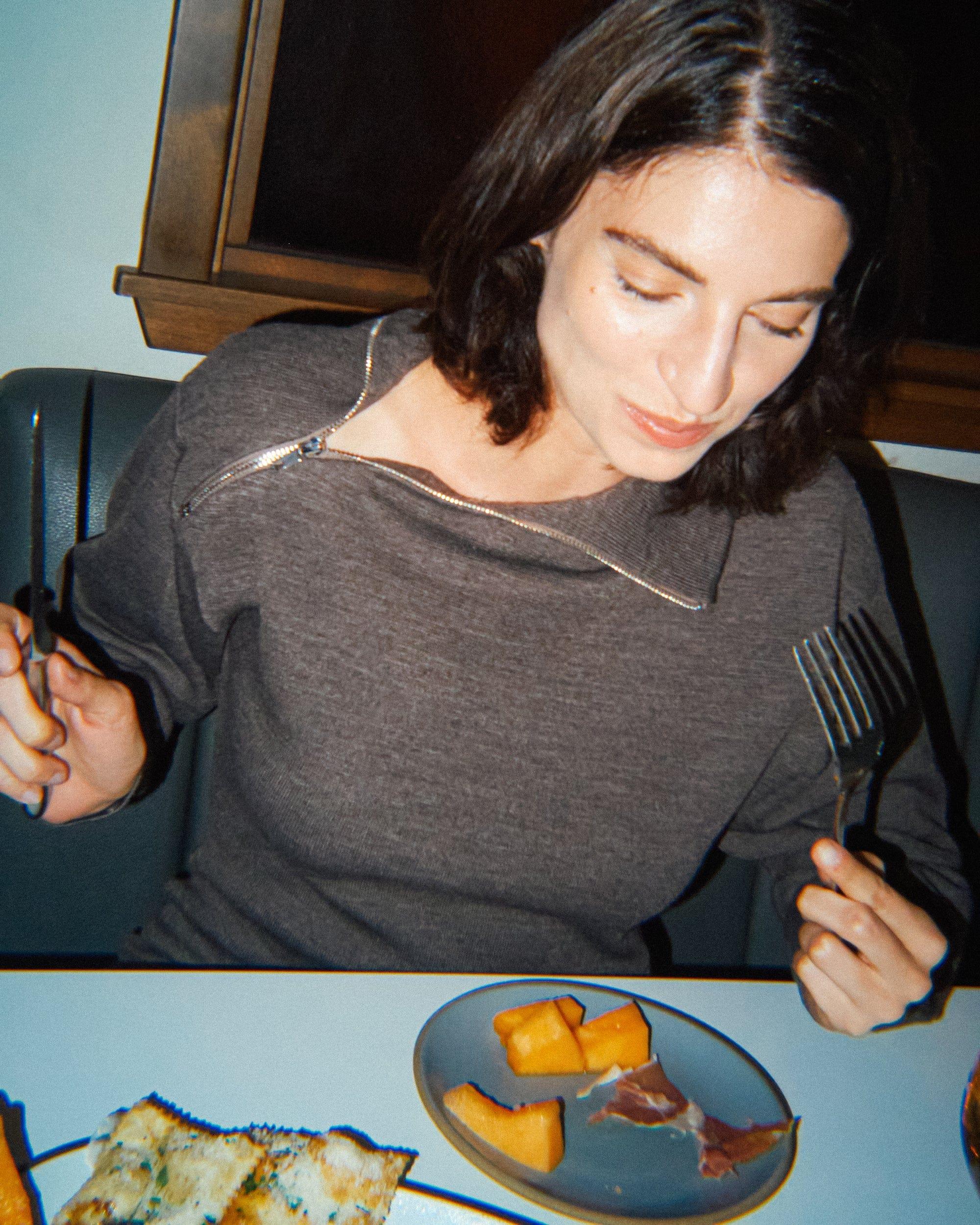 Yara Zipper Sweater Dress Product Image