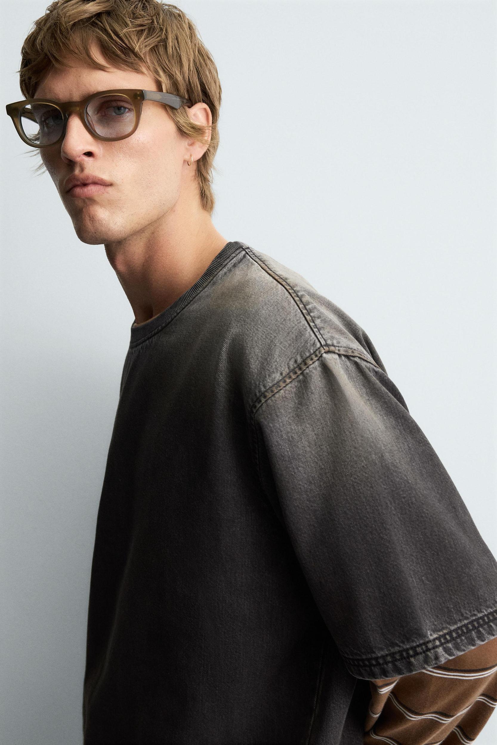 WASHED DENIM T-SHIRT Product Image