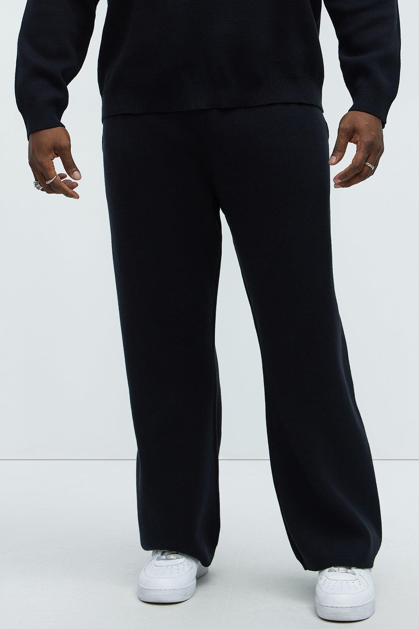 Recline Sweater Knit Sweatpants - Black Product Image