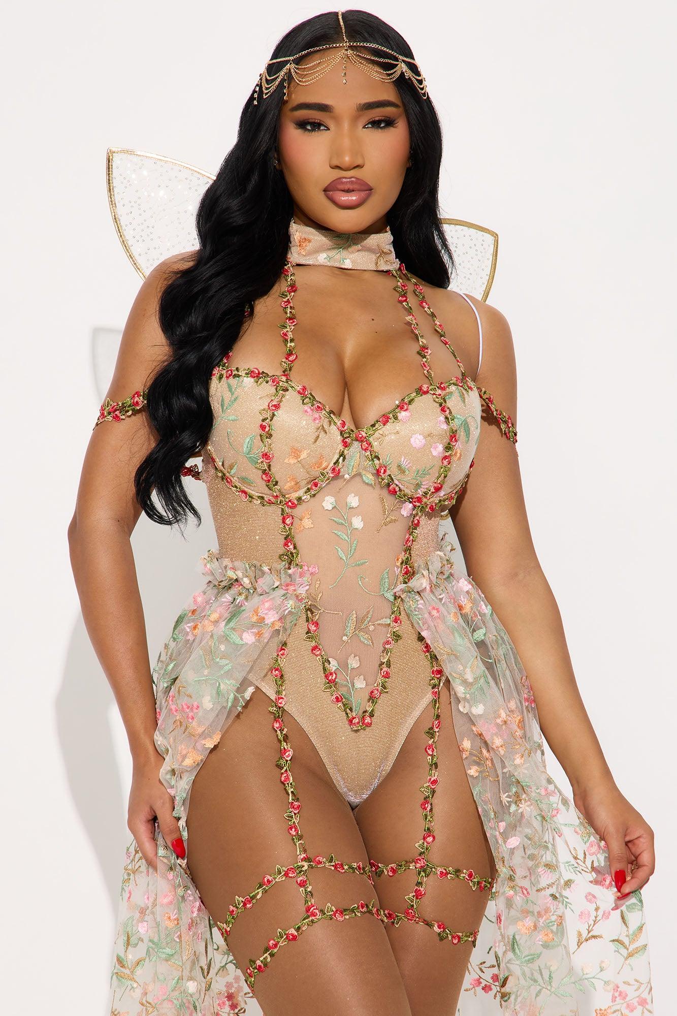 Woodland Nymph 3 Piece Costume Set - Pink/combo Female Product Image