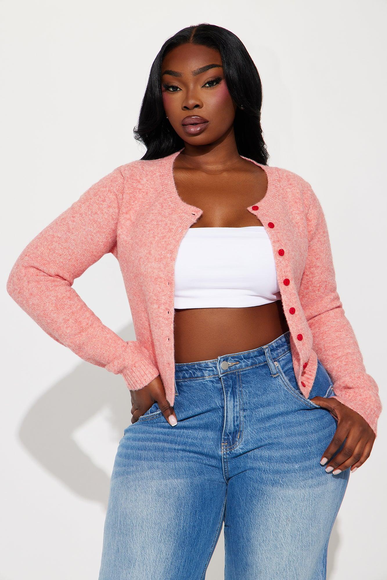 Sweet Sensation Cropped Cardigan - Red Product Image