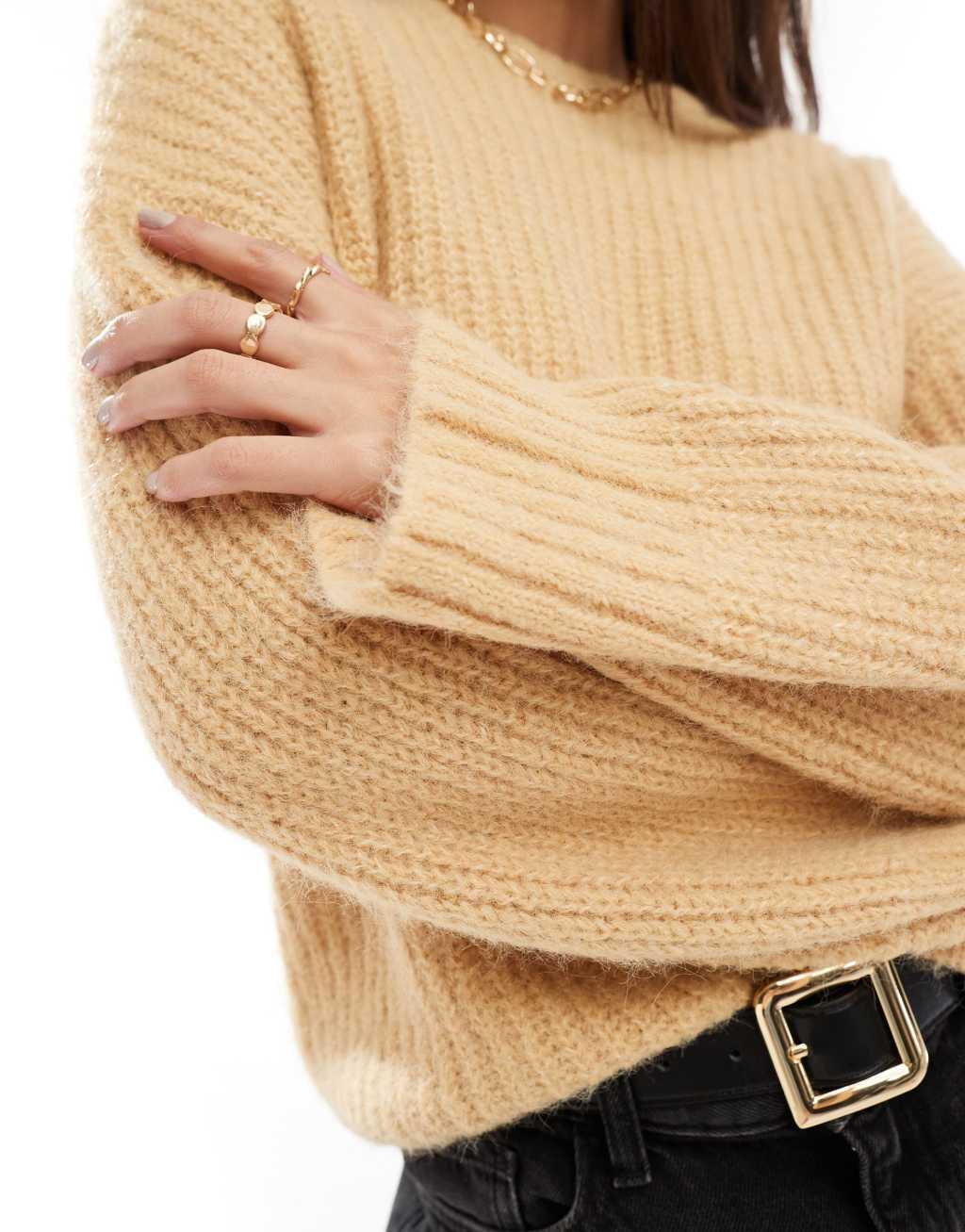Cotton On relaxed fit sweater in hazel Product Image