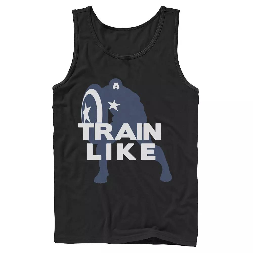 Men's Marvel Train Like Captain America Silhouette Tank Top, Boy's,  Product Image