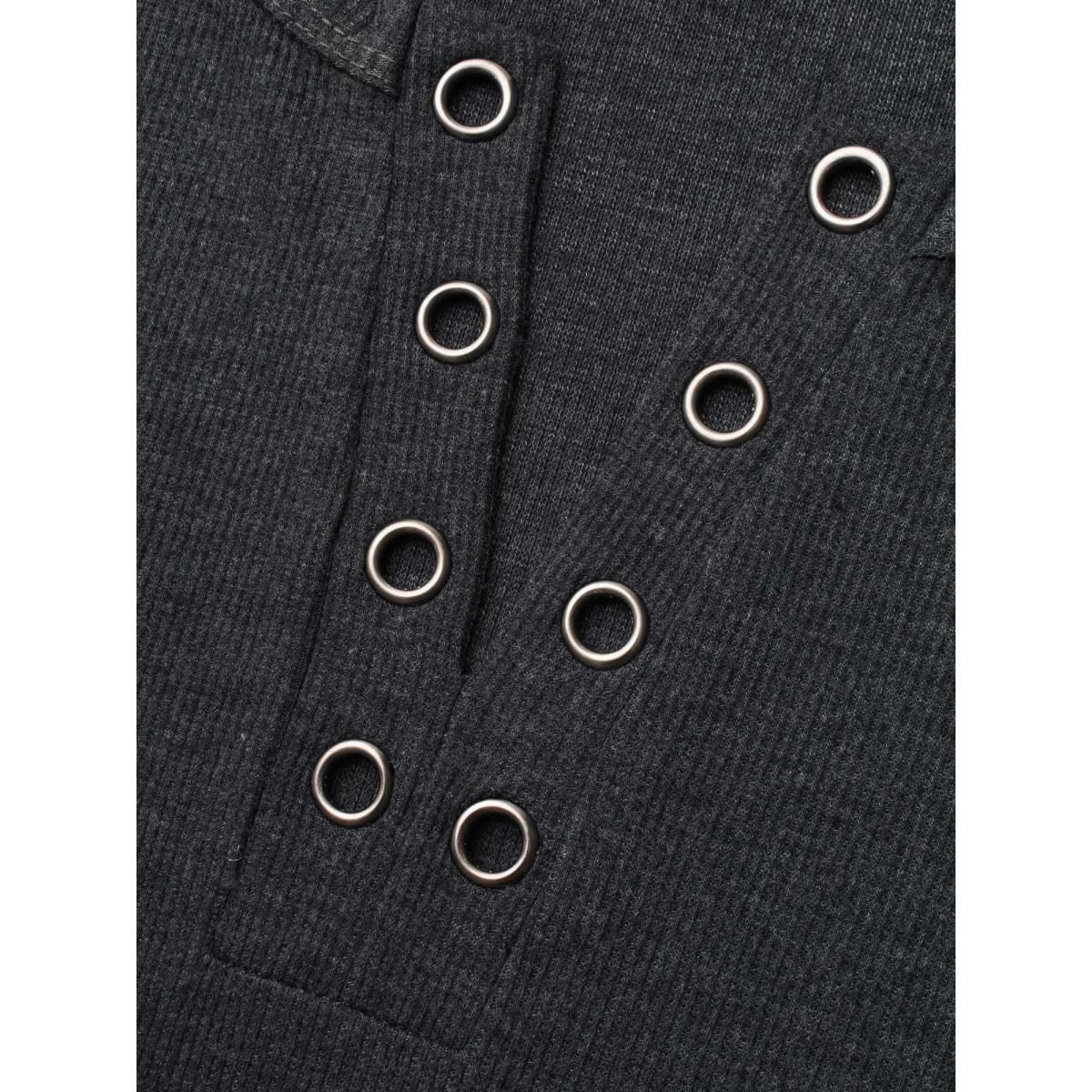 Plus Size Notched Collar Eyelet Tank Top Women DimGray Leisure Eyelet Notched collar Casual Tank Tops Camis BloomChic 26/4X Product Image