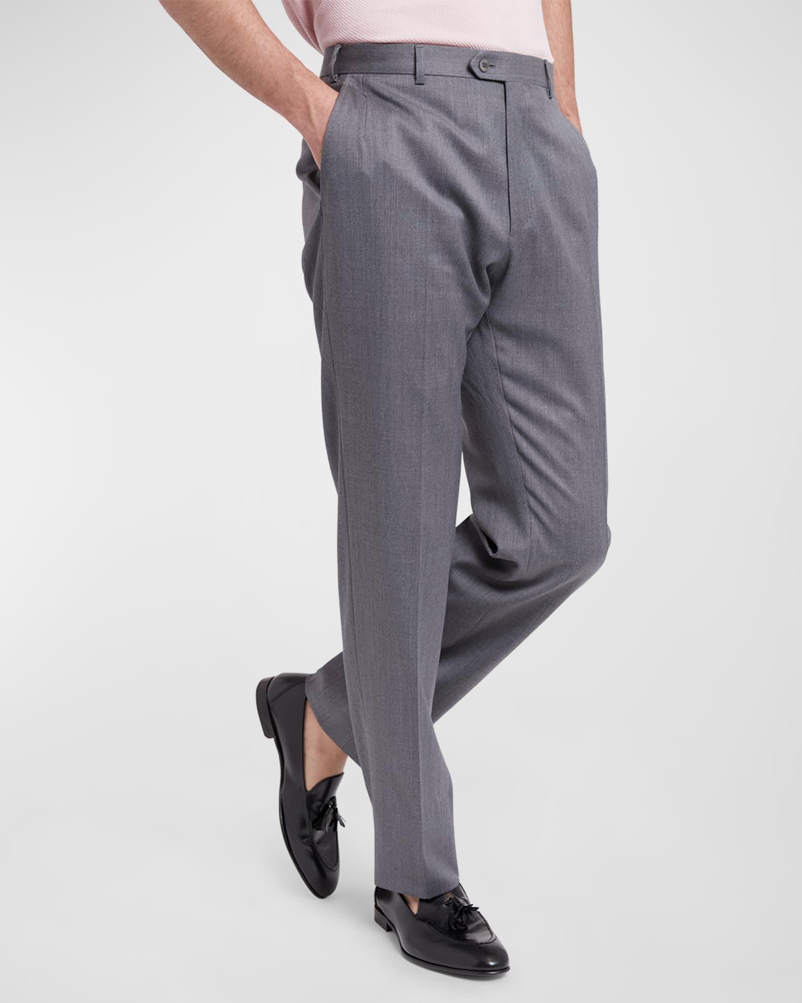 Men's Wool Twill Trousers Product Image