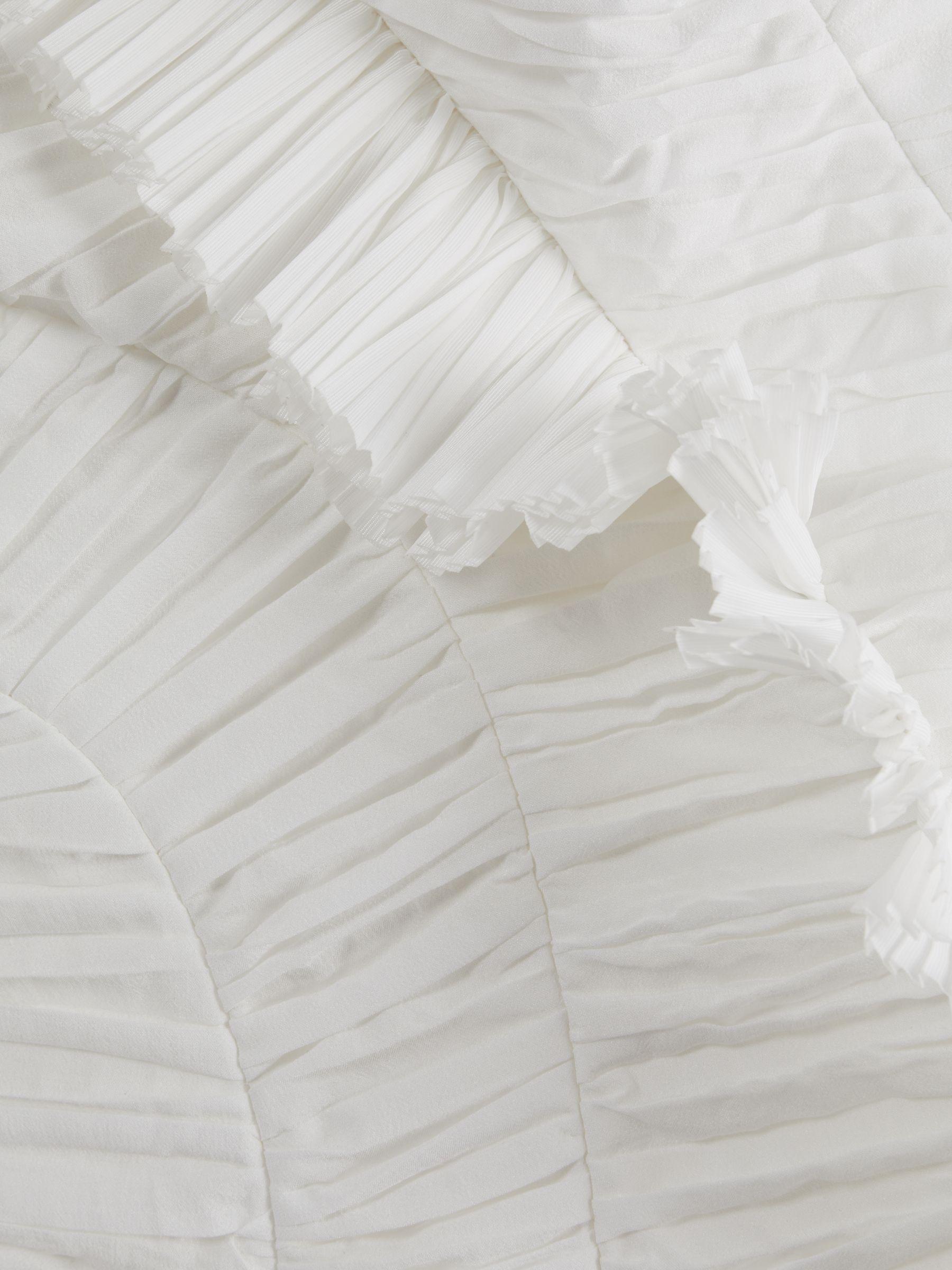 Acler One-Shoulder Ruffle Mini Dress in Ivory Product Image