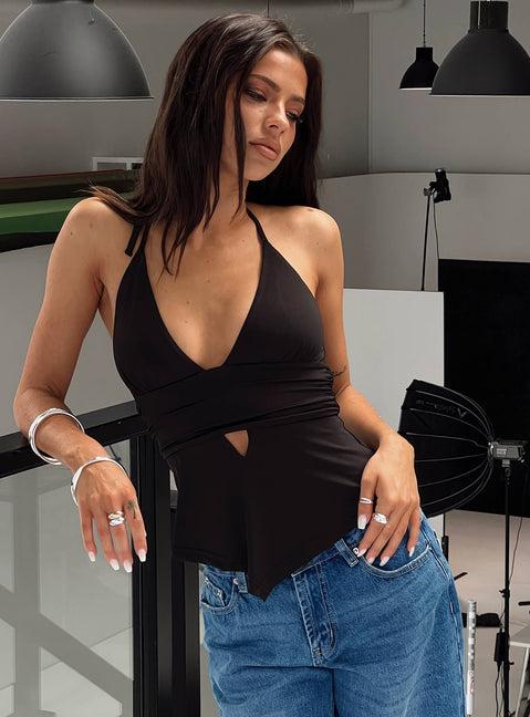 Averee Halter Top Black Product Image