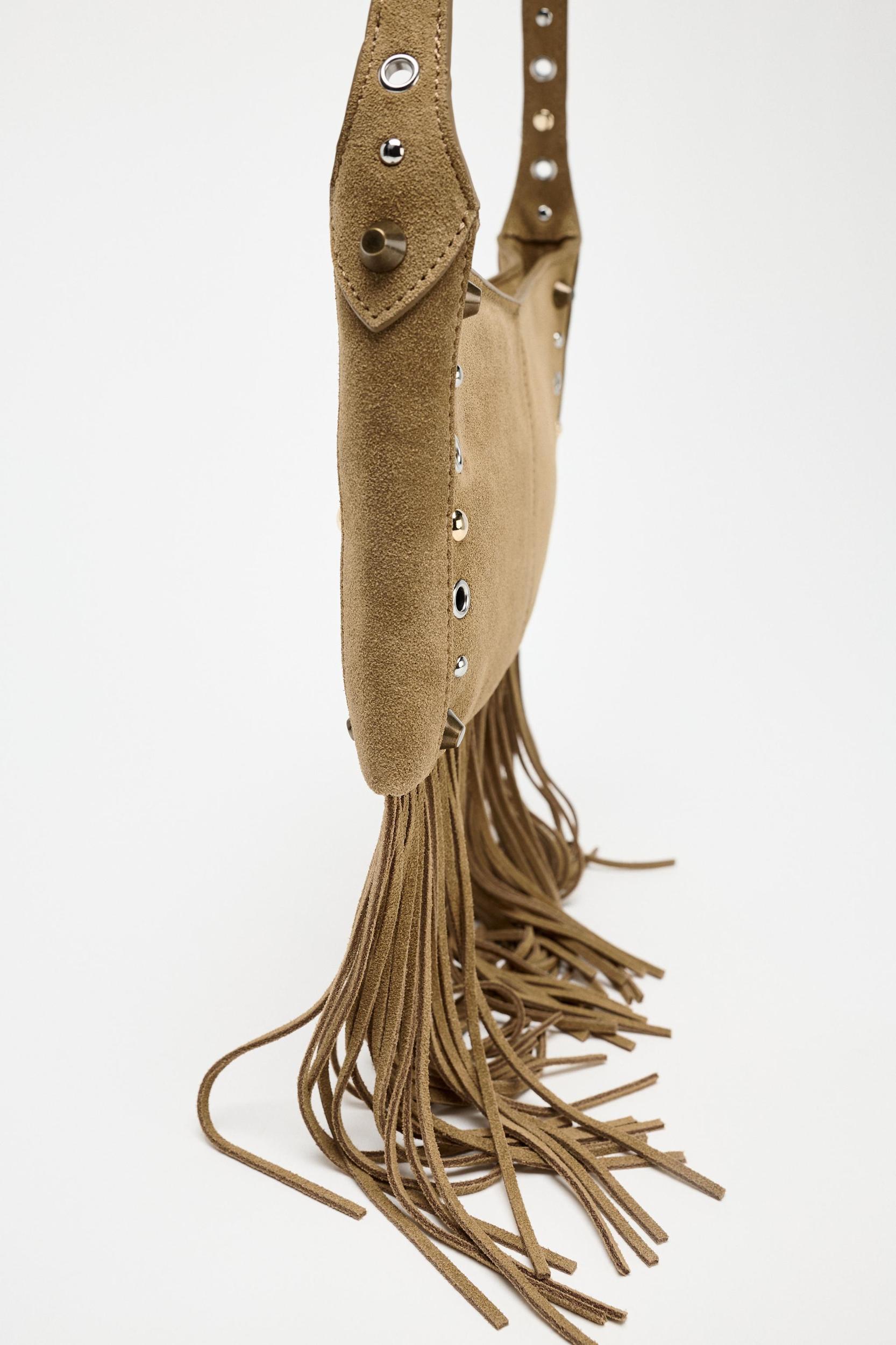 FRINGED SUEDE BAG Product Image
