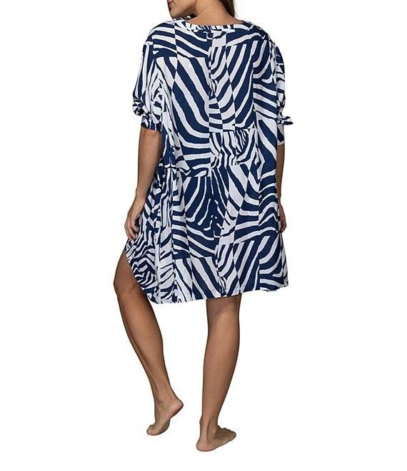 Jantzen Wild Mid V-Neck Tunic Swim Cover-Up Product Image
