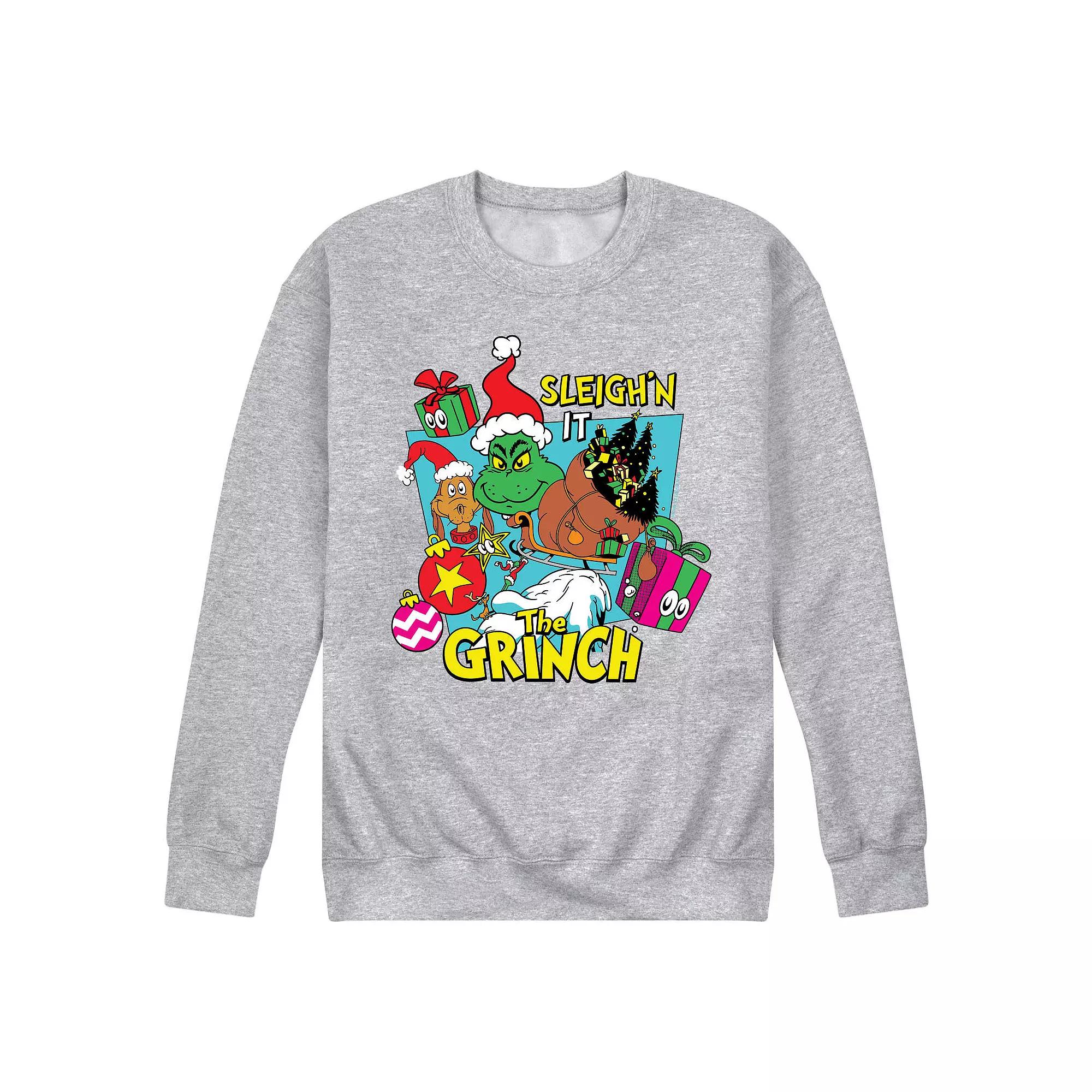 Men's Dr. Seuss The Grinch Sleigh'n It Fleece Sweatshirt,  Product Image