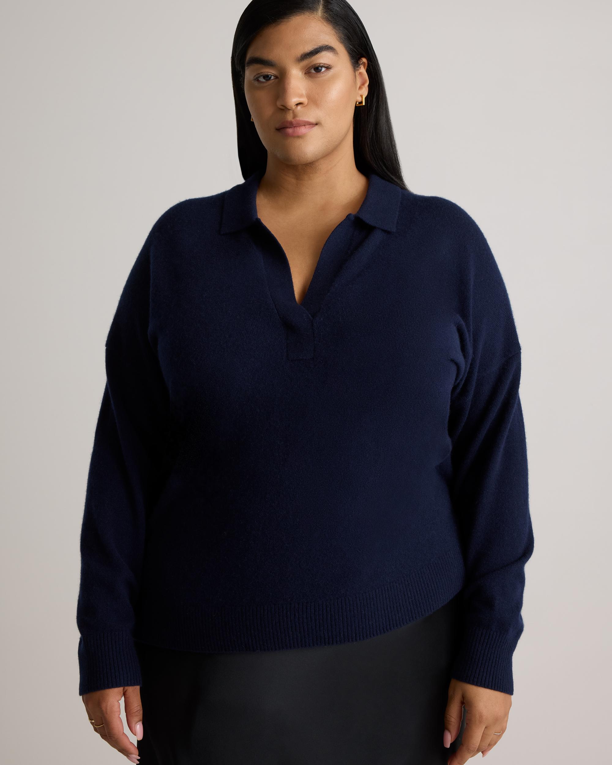 Quince | Women's Mongolian Cashmere Polo Sweater Product Image