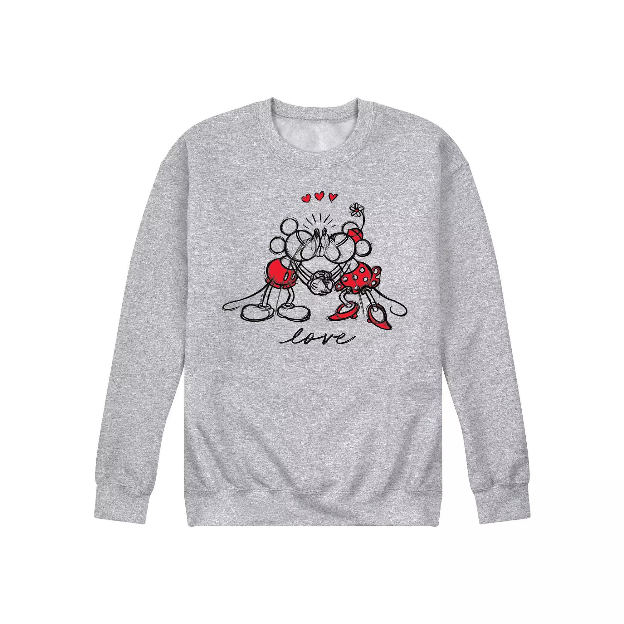 Disney's Mickey Minnie Sketch Men's Fleece Sweatshirt,  Product Image