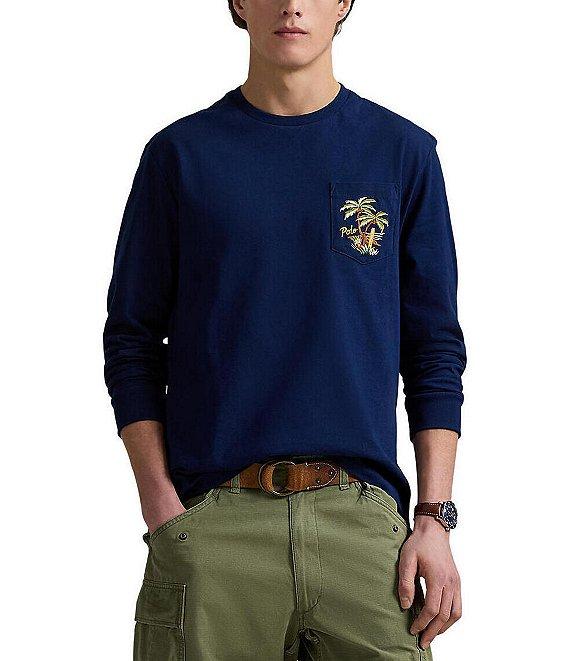 Polo Ralph Lauren Classic Fit Embroidered Jersey Long Sleeve T-Shirt Product Image