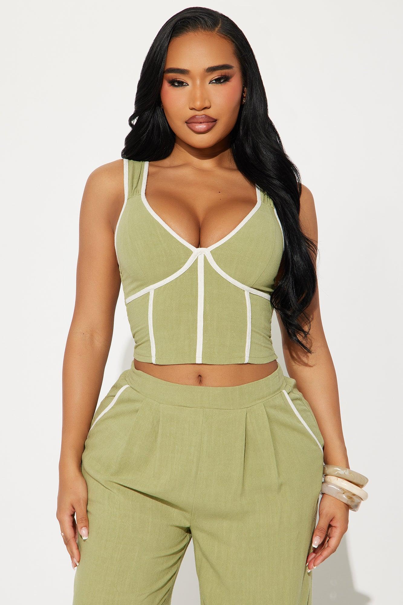 Bouquet & Brunch Pant Set - Olive Product Image