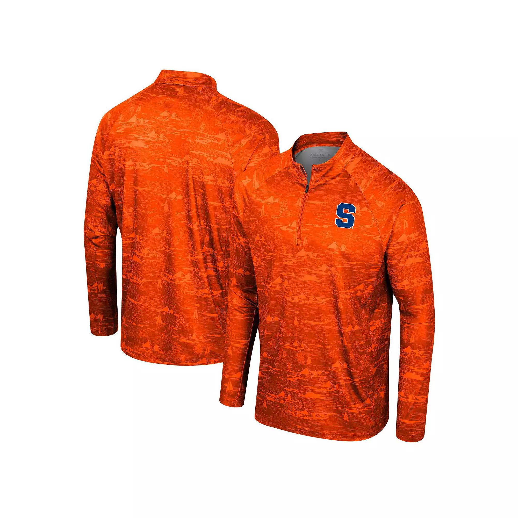 Men's Colosseum Orange Syracuse Orange Carson Raglan Quarter-Zip Jacket, Size: Medium Product Image