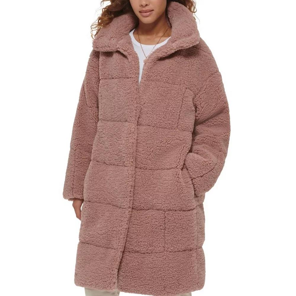Women's Levi's® Long Quilted Sherpa Coat,  Product Image