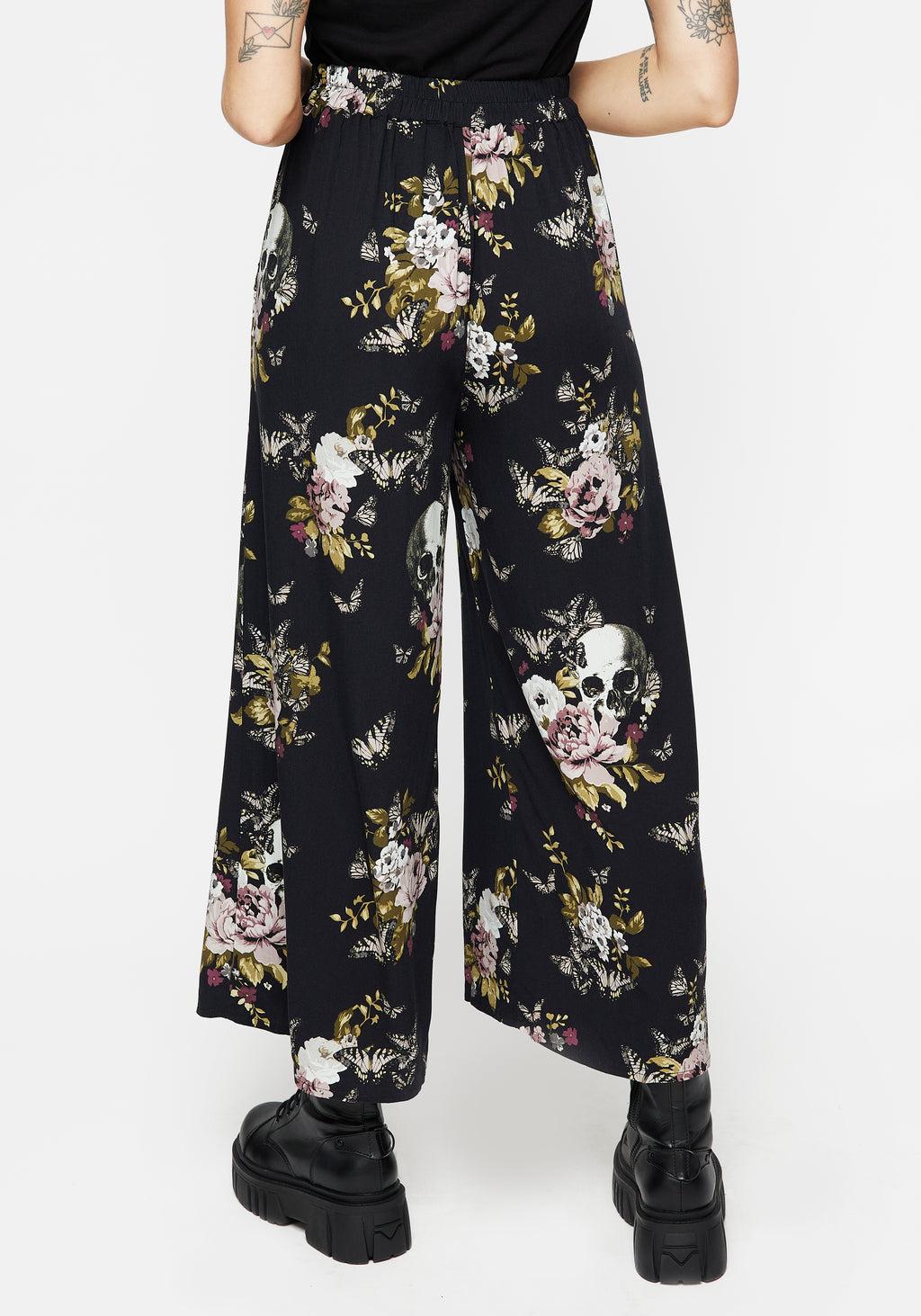 Revival Floral Wide Leg Culotte Trousers Product Image