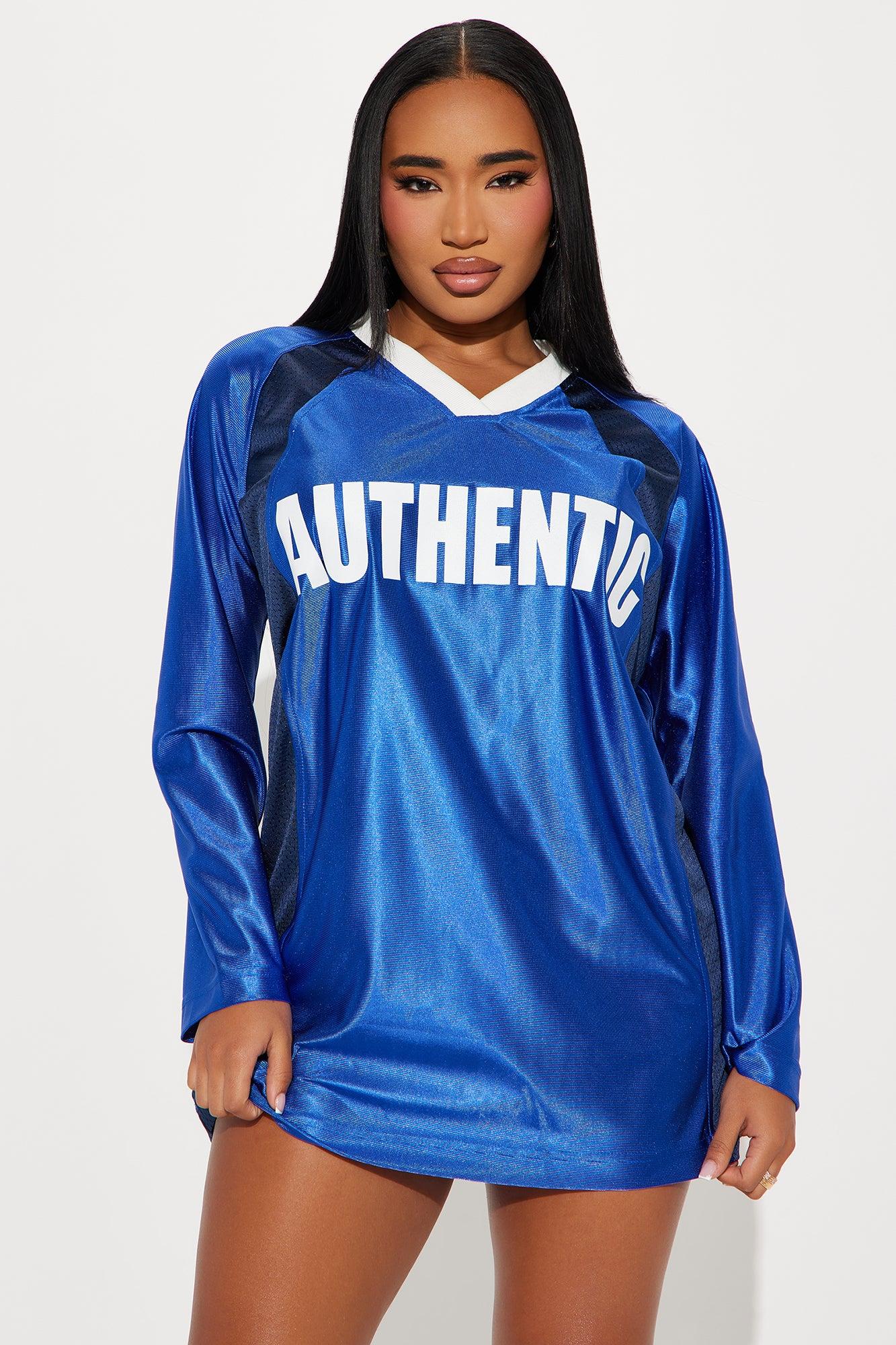 In My Own Lane Jersey Mini Dress - Royal Product Image