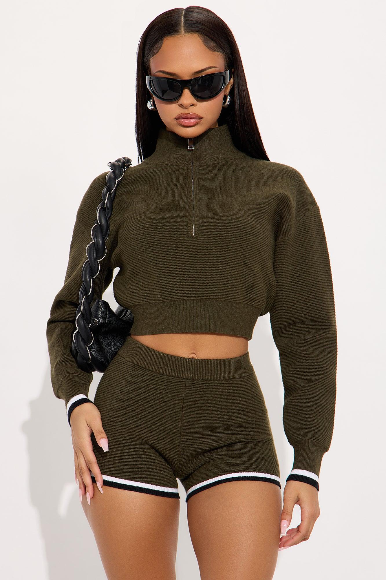 Avery Sweater Short Set - Hunter Female Product Image