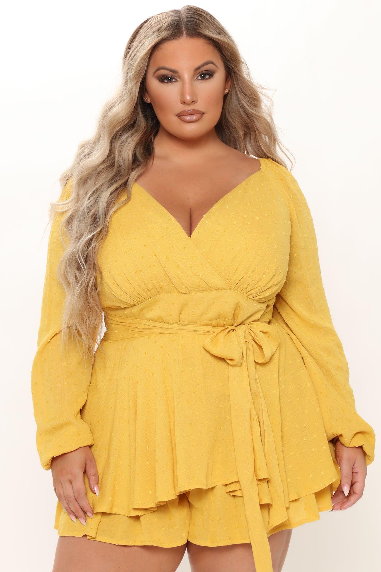 In The Game Romper - Mustard Product Image
