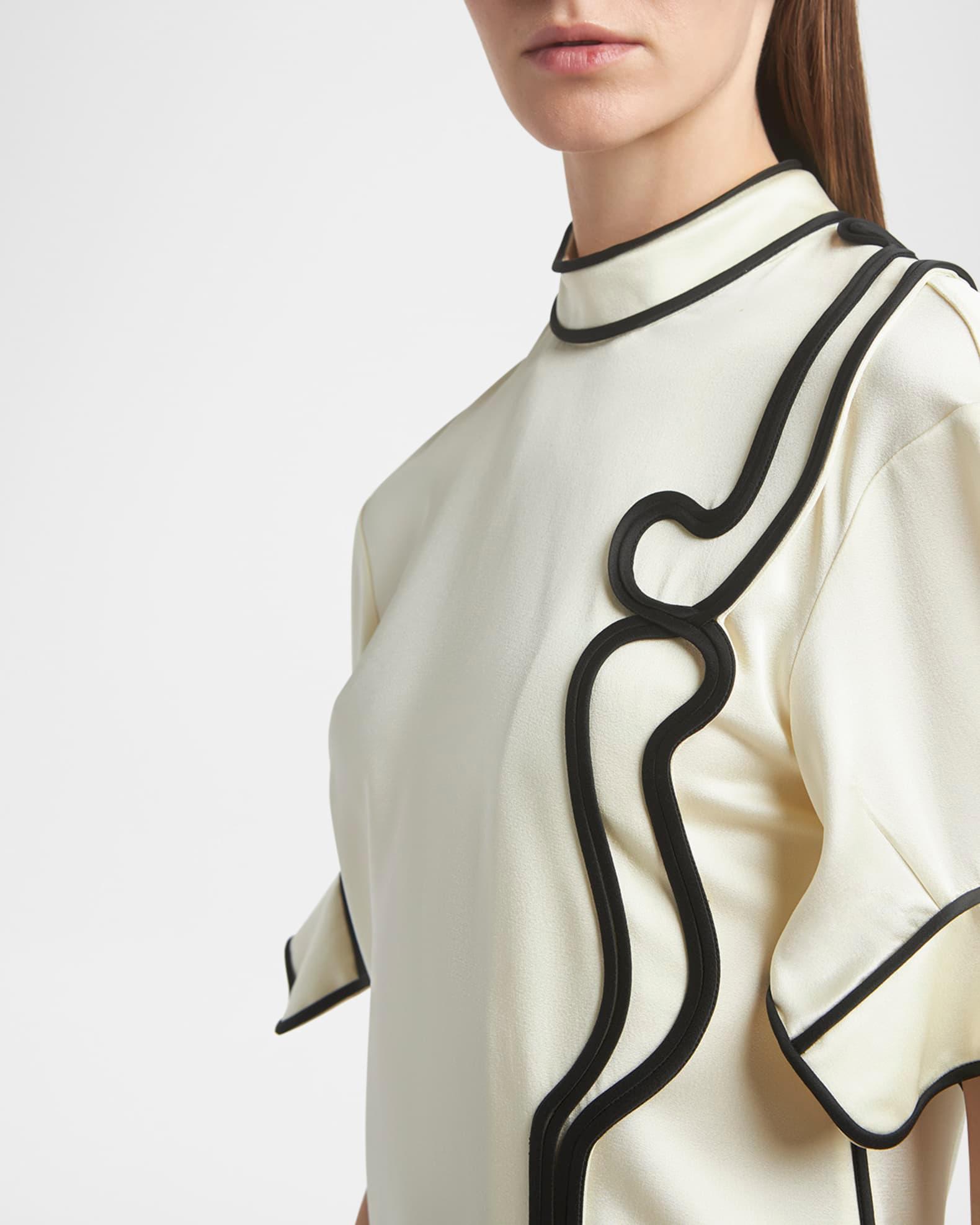 Swirl Embroidered Fitted Shirt Product Image