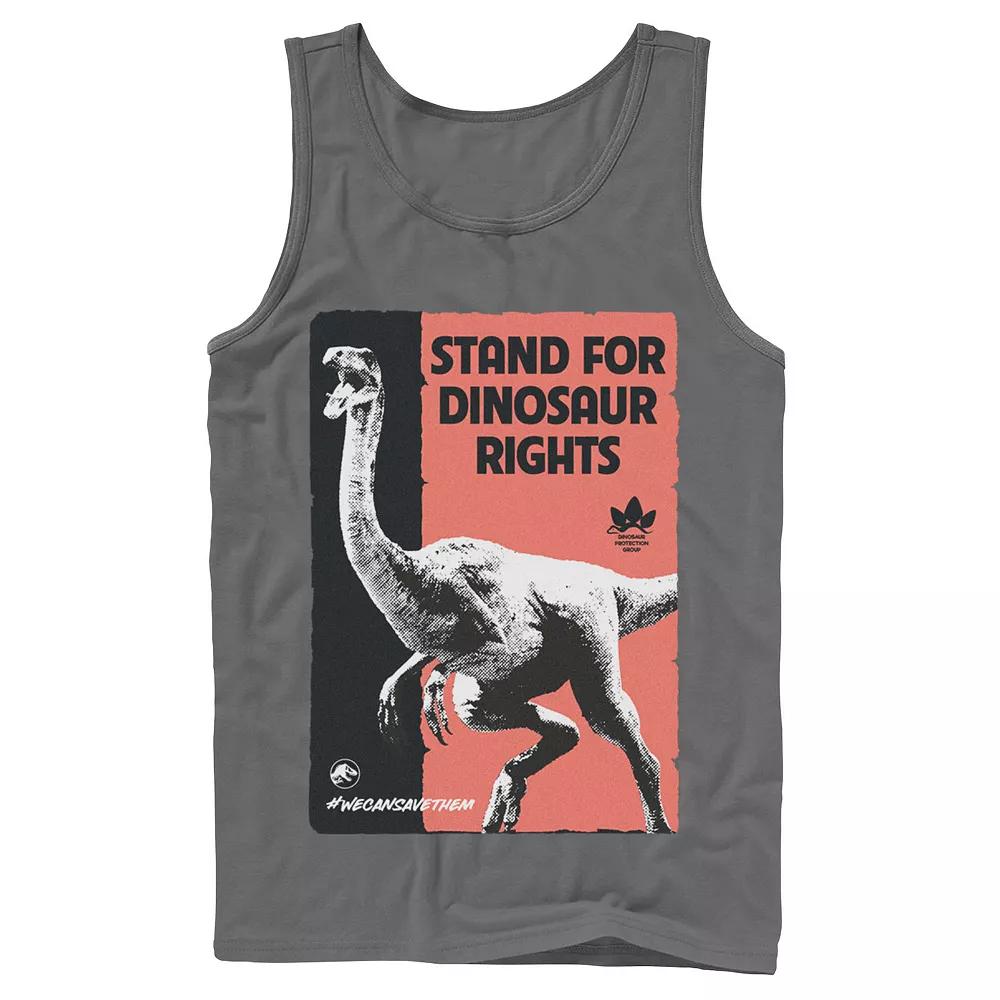 Men's Jurassic World Stand For Dinosaurs Poster Tank Top,  Product Image