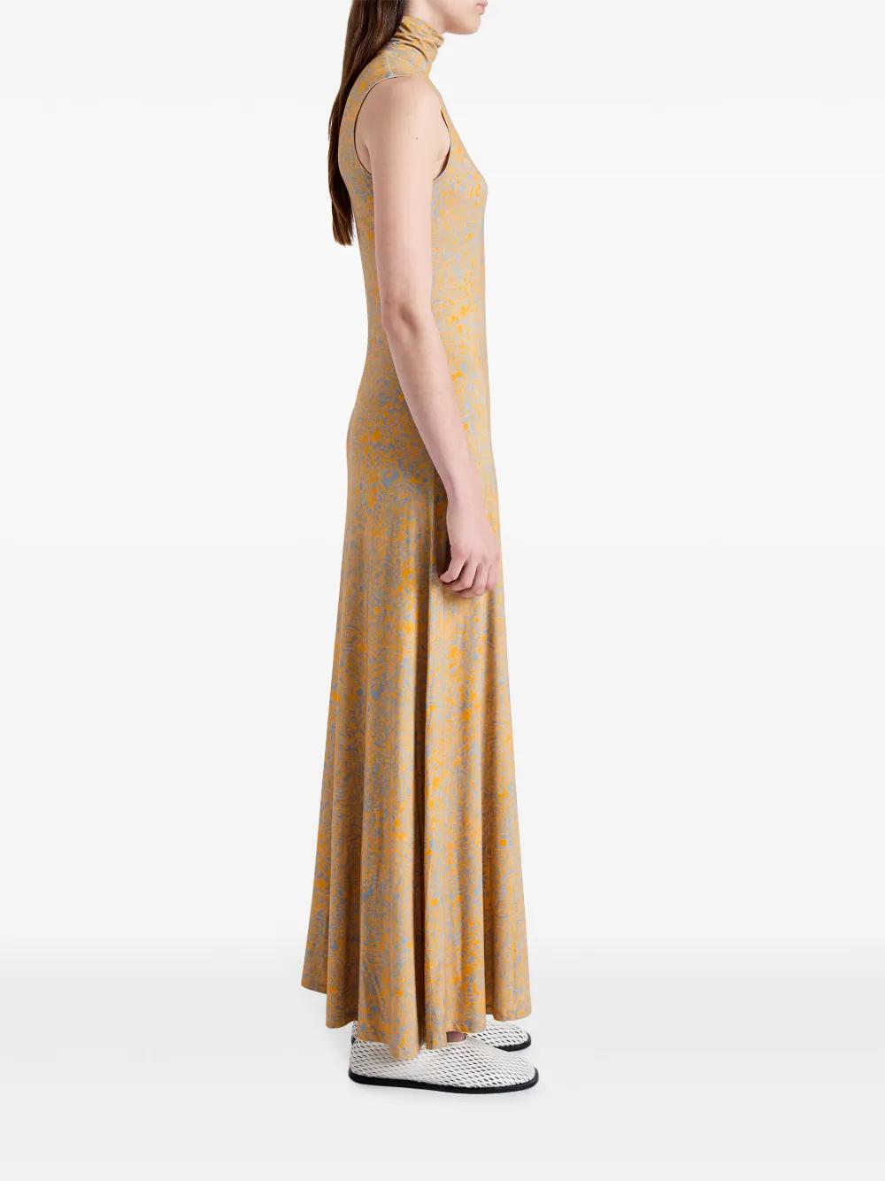 abstract-print high-neck dress Product Image