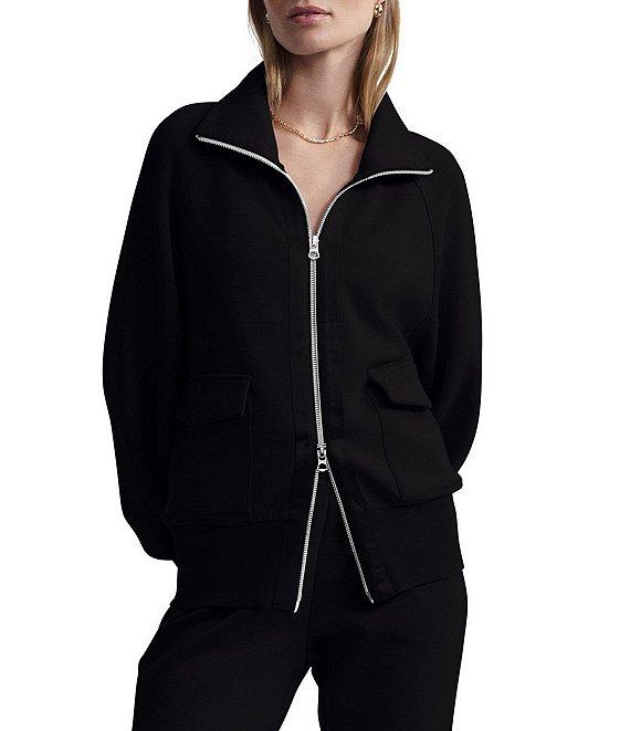 Varley Roxbury DoubleSoft® Coordinating Stand Collar Raglan Long Sleeve Zip Through Sweat Jacket Product Image