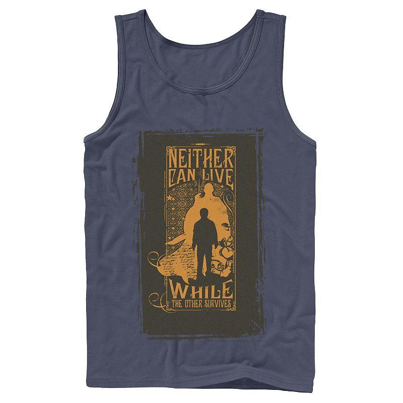 Men's Harry Potter Neither Can Live While The Other Survives Quote Tank Top,  Product Image