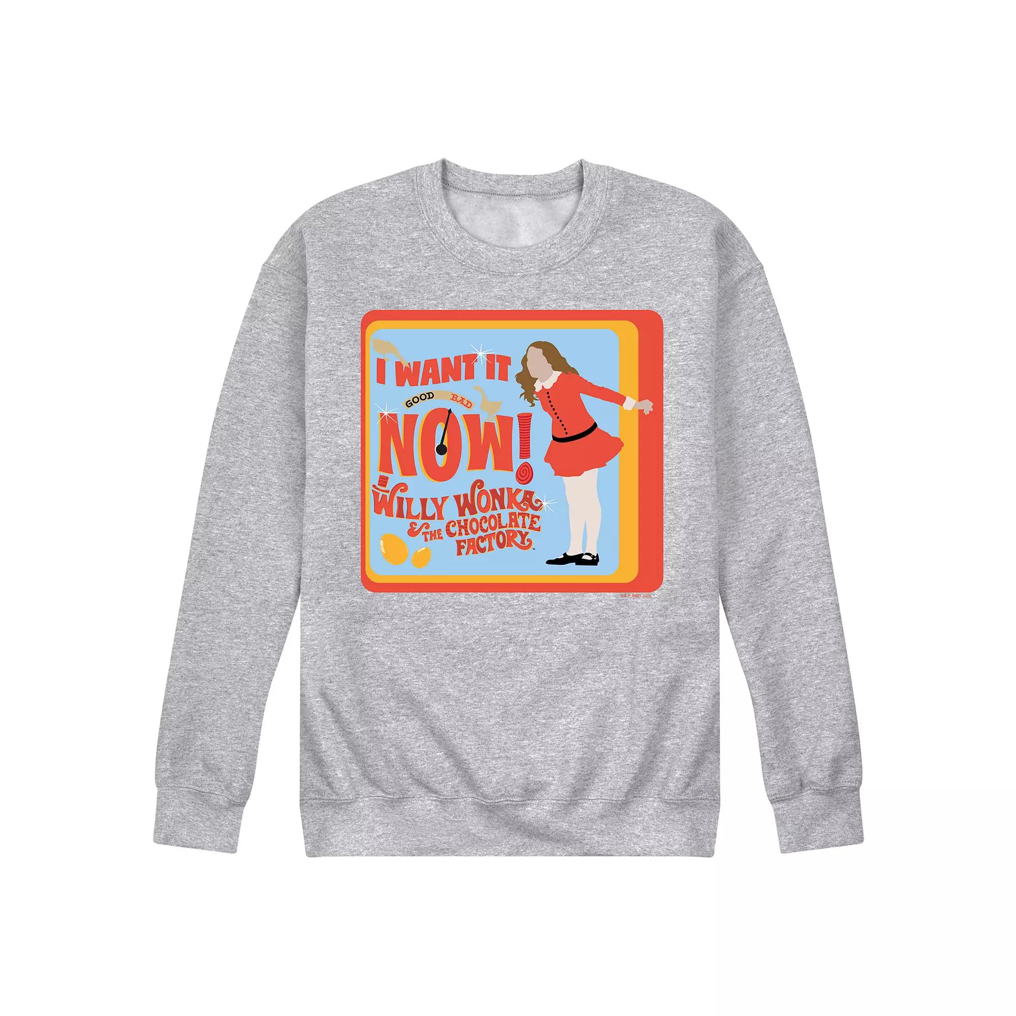 Men's Willy Wonka Veruca Salt Fleece Sweatshirt,  Product Image