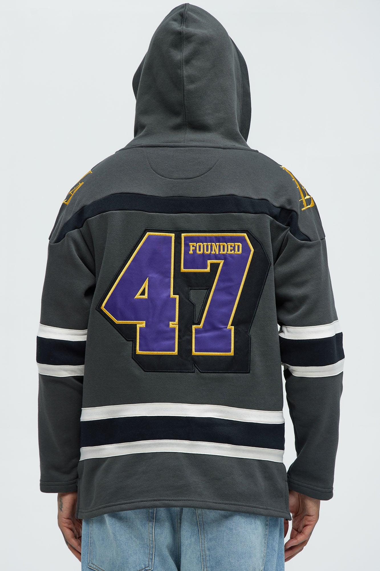 Lakers Body Check Hoodie - Grey Male Product Image