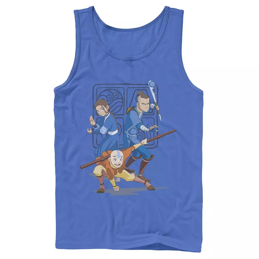 Men's Nickelodeon Avatar The Last Airbender Main Cast Group Shot Symbol Graphic Tank Top,  Product Image