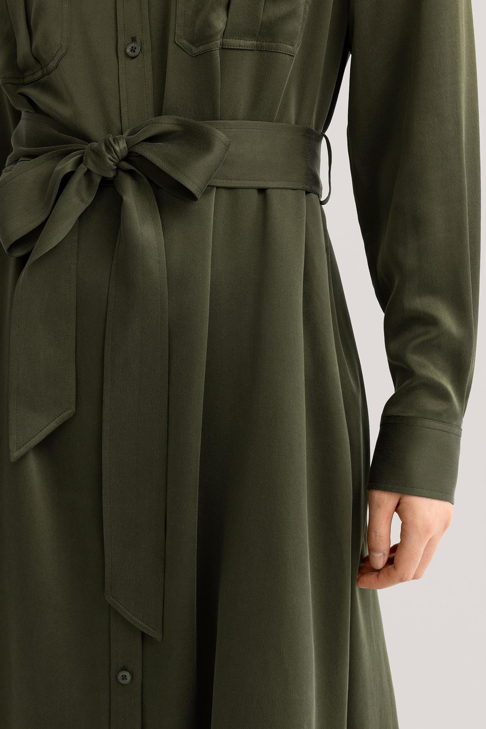 Sand-washed Pocket Trench Dress Product Image
