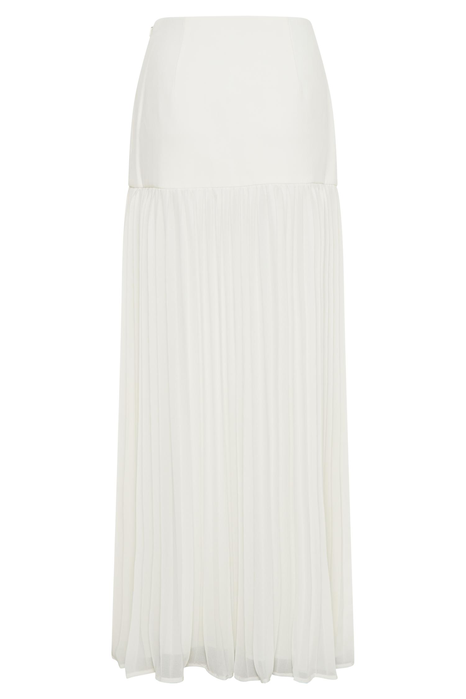 Jillian Pleated Maxi Skirt - Ivory Product Image