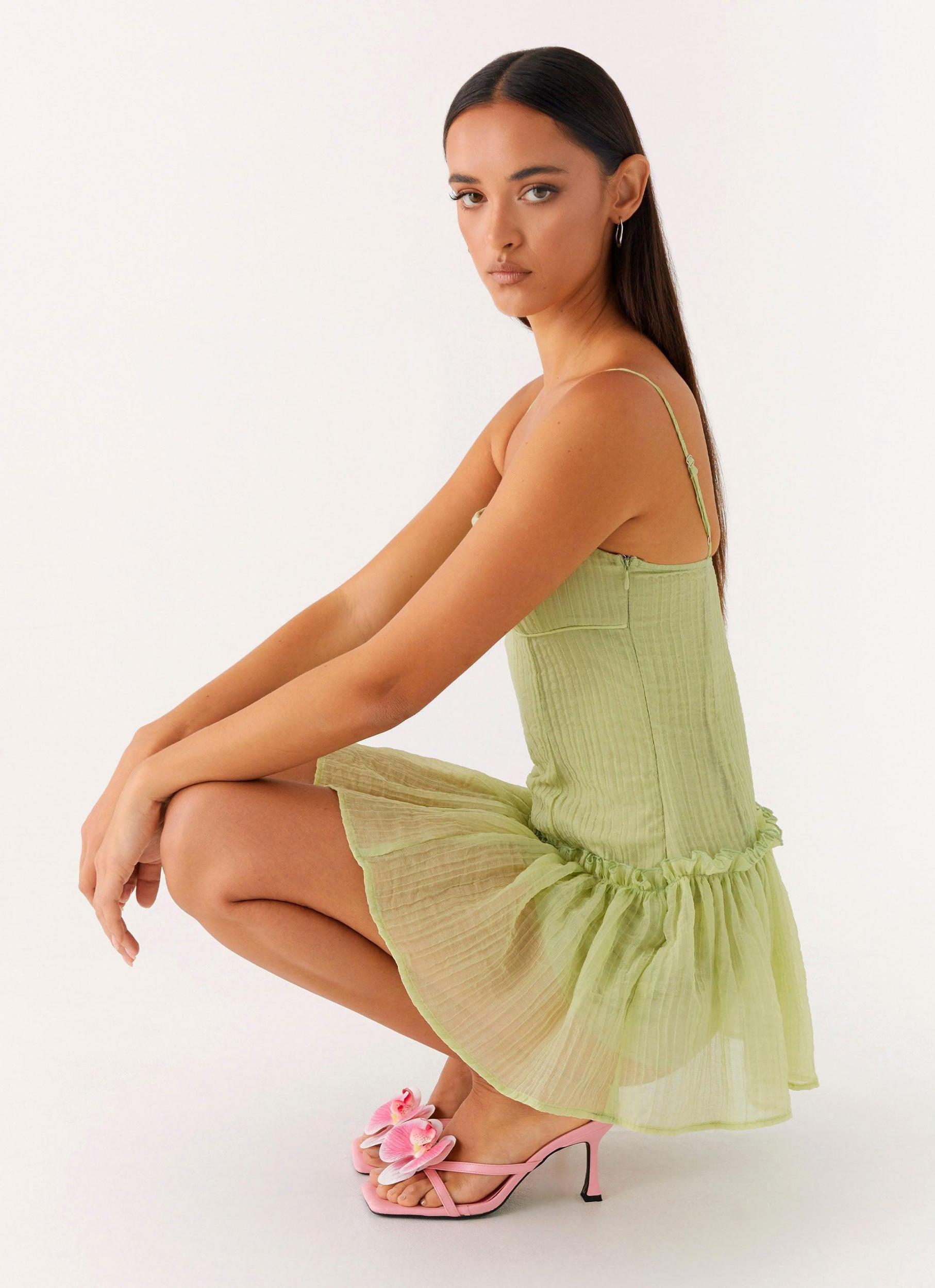 Bambini Mini Dress - Green Product Image