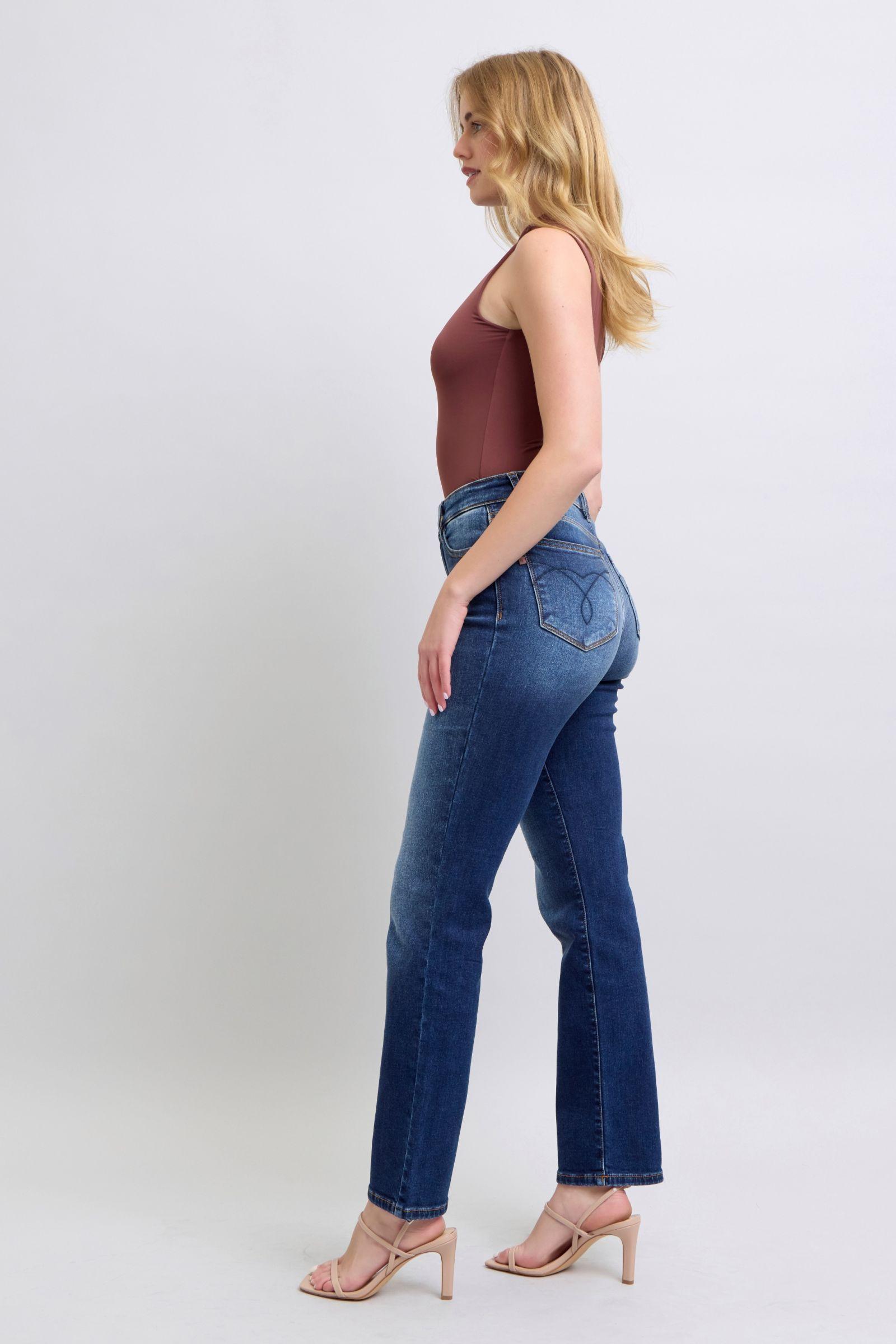 Jennifer Mid-Rise Washed Straight Leg Judy Blue Jeans - ONLINE EXCLUSIVE! Product Image