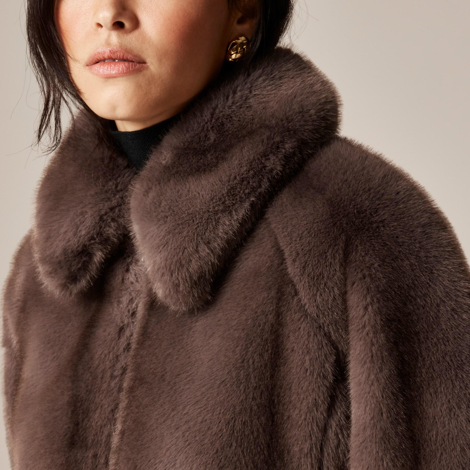 Zip-up jacket in faux fur Product Image