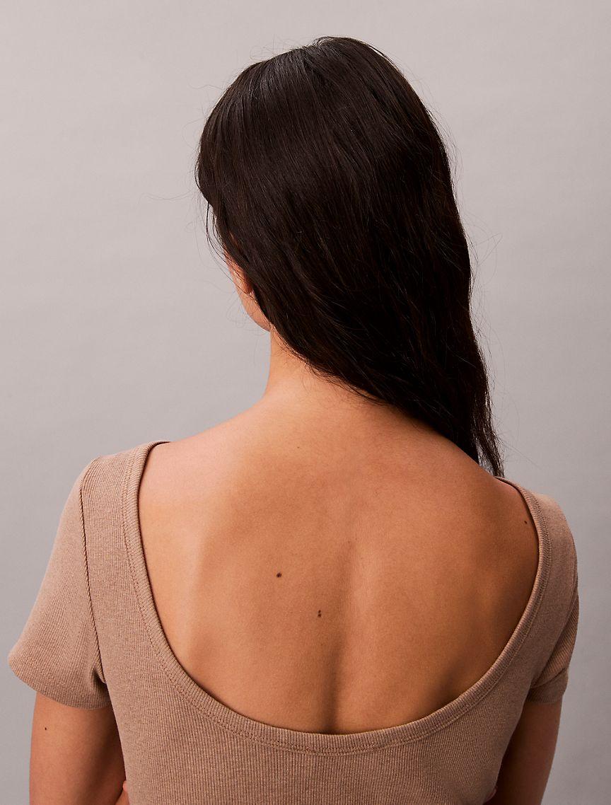 Cotton Contour Rib Short Sleeve Dress Product Image