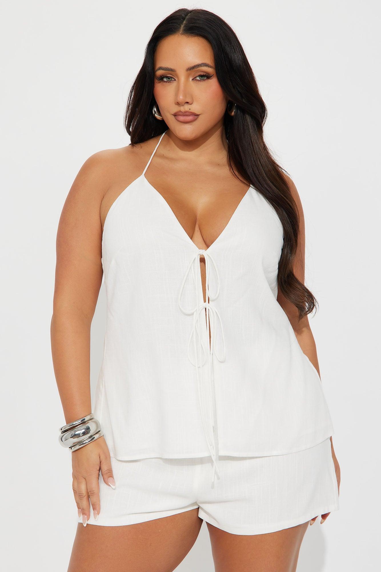 Shelby Linen Short Set - White Product Image