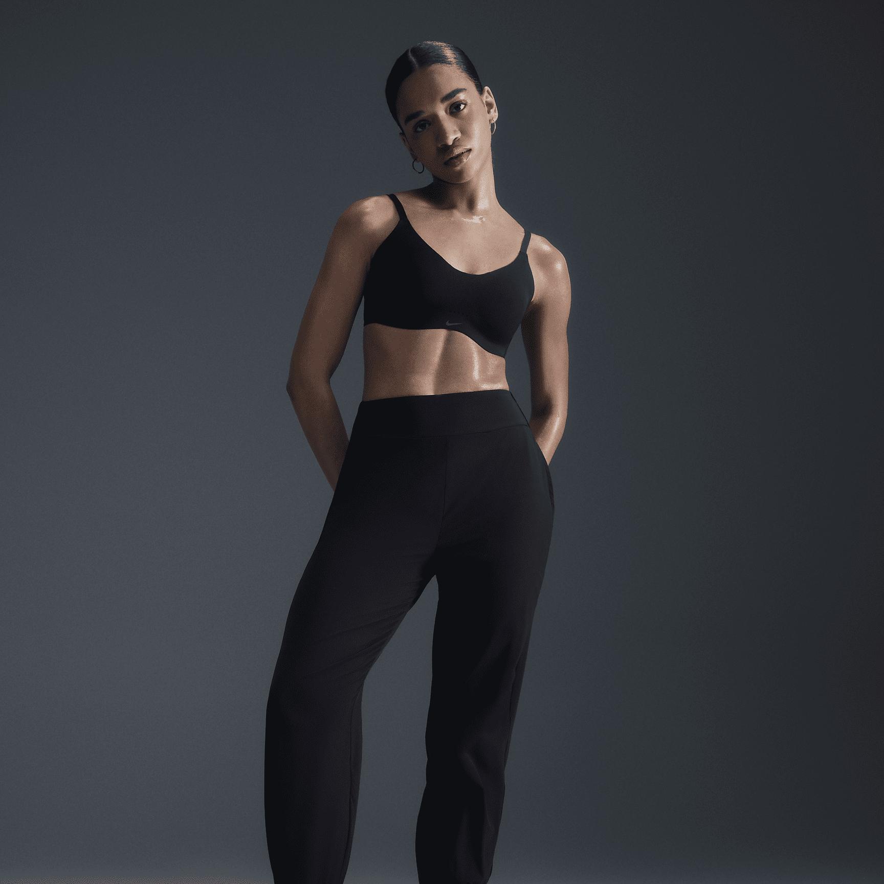 Nike Womens Dri-FIT Bliss Mid-Rise 7/8 Jogger Pants | DV9453-010 Product Image