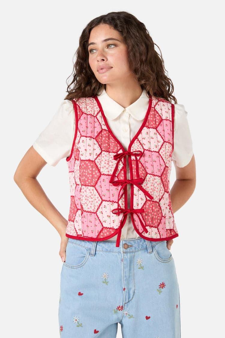 Patchwork Quilted Vest Product Image